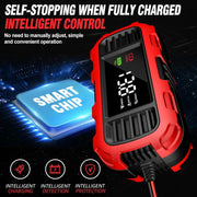 FOXSUR 2A 12V Motorcycle ATV Fully Automatic Trickle Battery Charger(EU Plug)