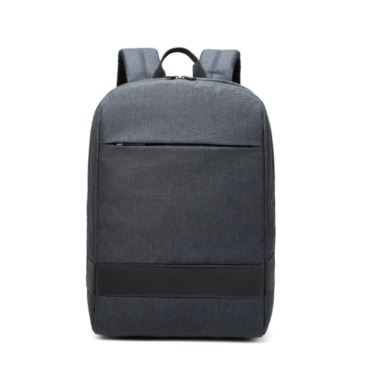 SKV B22016 Men Business Casual Double Shoulder Bag Outdoor Travel Laptop Backpack(Gray Blue) - free shipping - PMC Jewellery - Order now!