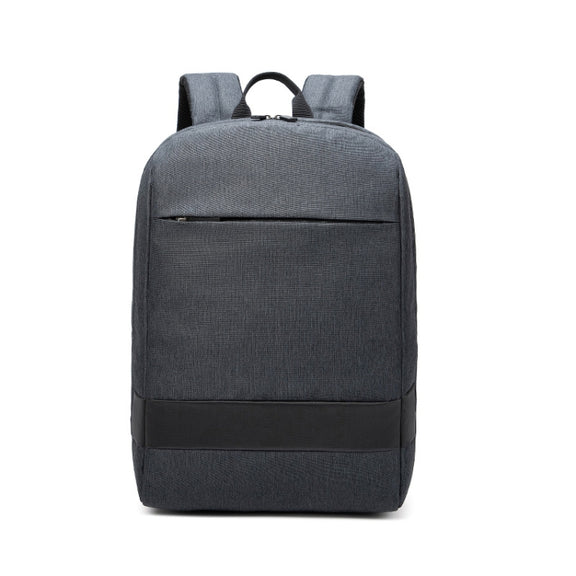 SKV B22016 Men Business Casual Double Shoulder Bag Outdoor Travel Laptop Backpack(Gray Blue)