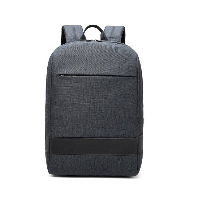 SKV B22016 Men Business Casual Double Shoulder Bag Outdoor Travel Laptop Backpack(Gray Blue)