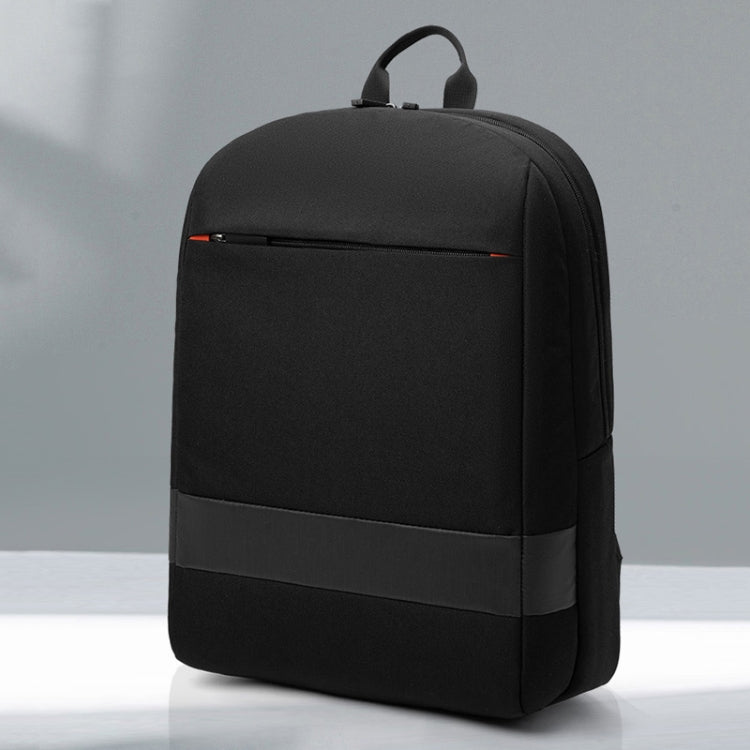 SKV B22016 Men Business Casual Double Shoulder Bag Outdoor Travel Laptop Backpack(Black)