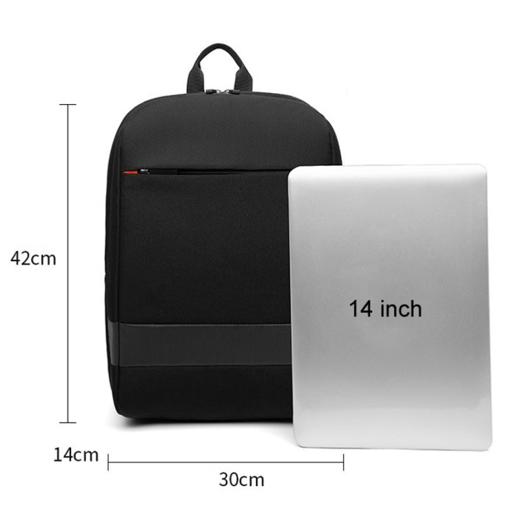 SKV B22016 Men Business Casual Double Shoulder Bag Outdoor Travel Laptop Backpack(Black)