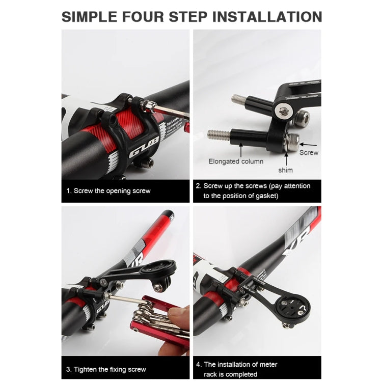 GUB G696 Bicycle Aluminium Code Table Holder Adjustable Extension Bracket(Red)
