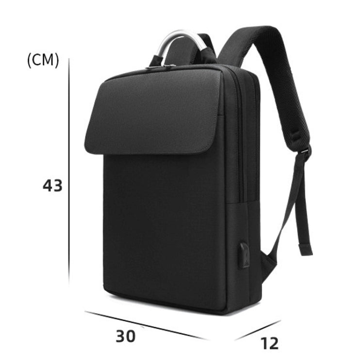 SKV BLB21282 Men Business Duty Traveling Double Shoulder Bag Lightweight Large Capacity Laptop Backpack(Black)