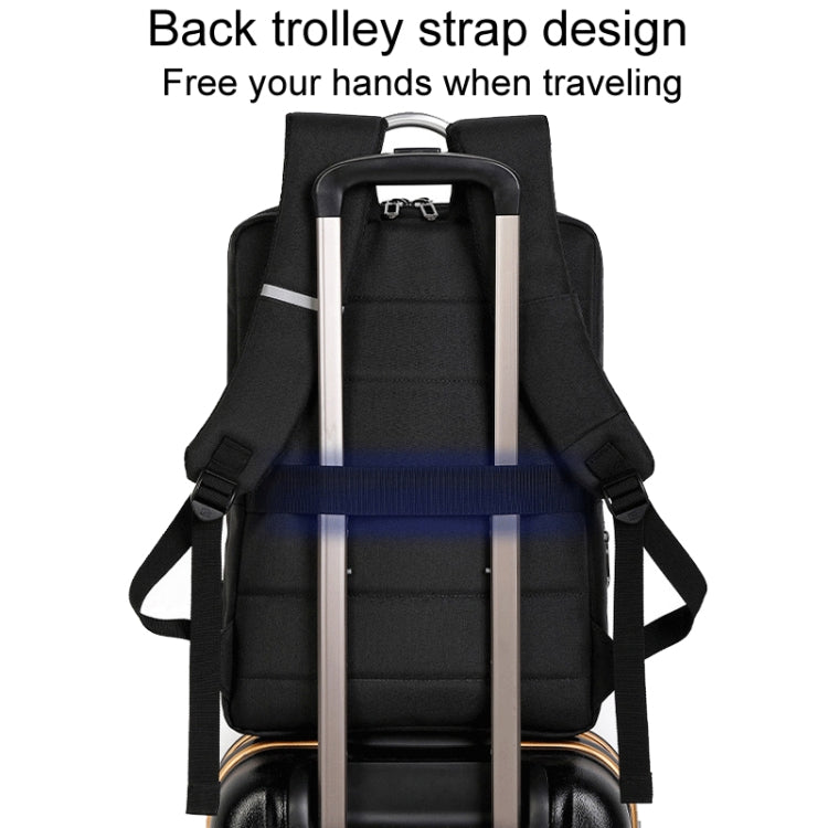 SKV BLB21282 Men Business Duty Traveling Double Shoulder Bag Lightweight Large Capacity Laptop Backpack(Gray)
