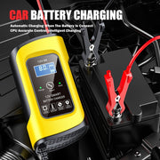 FOXSUR 12V8A SUV Car Motorcycle Intelligent Repair Type Lead-acid Battery Charger(US Plug)
