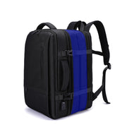 SKV BLB2006 Men Business Travel Double Shoulder Bag Large Capacity Casual Laptop Backpack(Black)