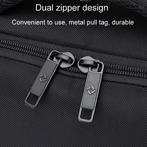 SKV BLB2006 Men Business Travel Double Shoulder Bag Large Capacity Casual Laptop Backpack(Black)