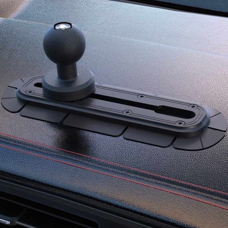 SUV Car Modified Central Control Bracket Base Slider, Specifications: 1 inch Rail Ball Head