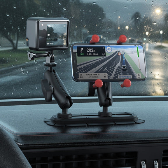 SUV Car Modified Central Control Bracket Base Slider, Specifications: 1 inch Rail Ball Head