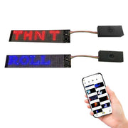 155 X 32mm Hat Backpack Vest Bluetooth LED Flexible Multi-Language Advertising Display Screen(Blue)
