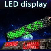 155 X 32mm Hat Backpack Vest Bluetooth LED Flexible Multi-Language Advertising Display Screen(Blue)