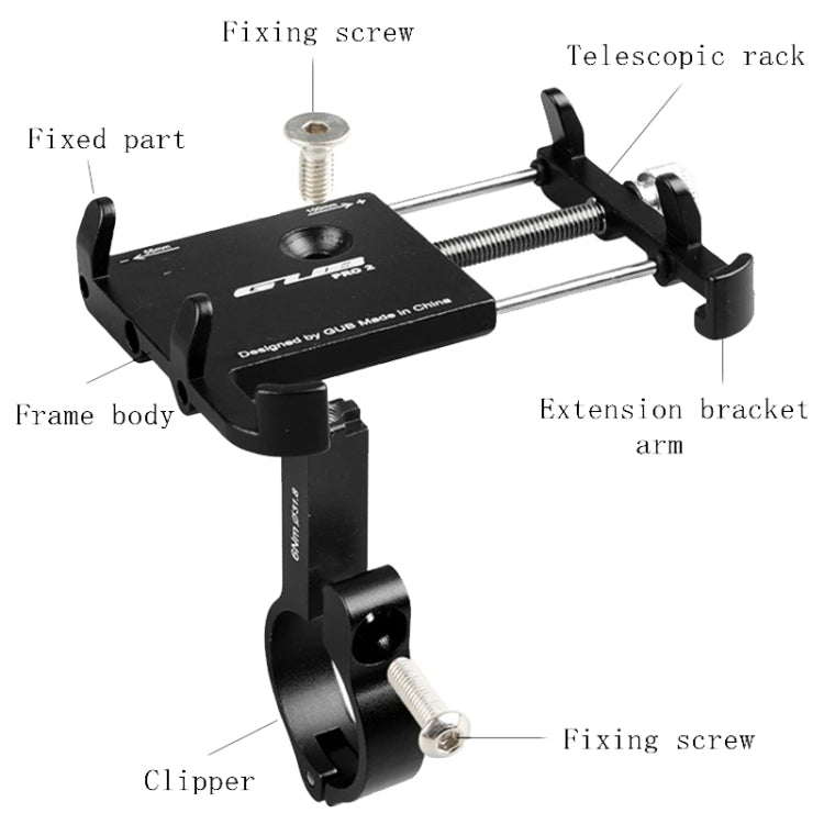 GUB PRO2 Aluminium Bicycle Phone Holder(Black) - free shipping - PMC Jewellery - Order now!