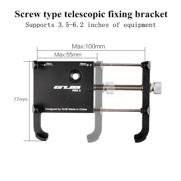 GUB PRO2 Aluminium Bicycle Phone Holder(Red) - Holders by GUB | Online Shopping South Africa | PMC TechLife | Buy Now Pay Later Mobicred