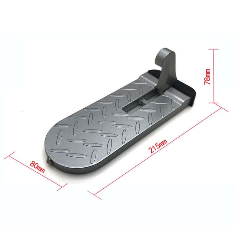 Car Extension Assisted Boarding Hooks Footrests(Silver)