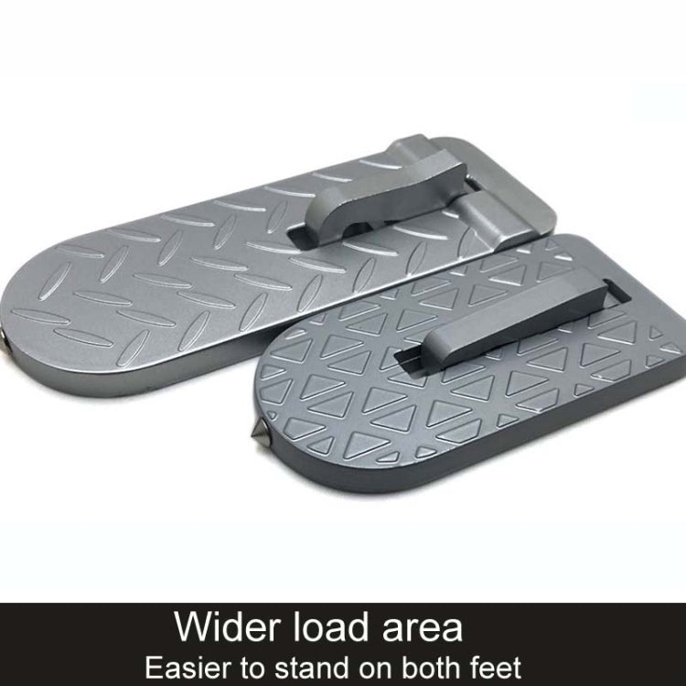 Car Extension Assisted Boarding Hooks Footrests(Silver)