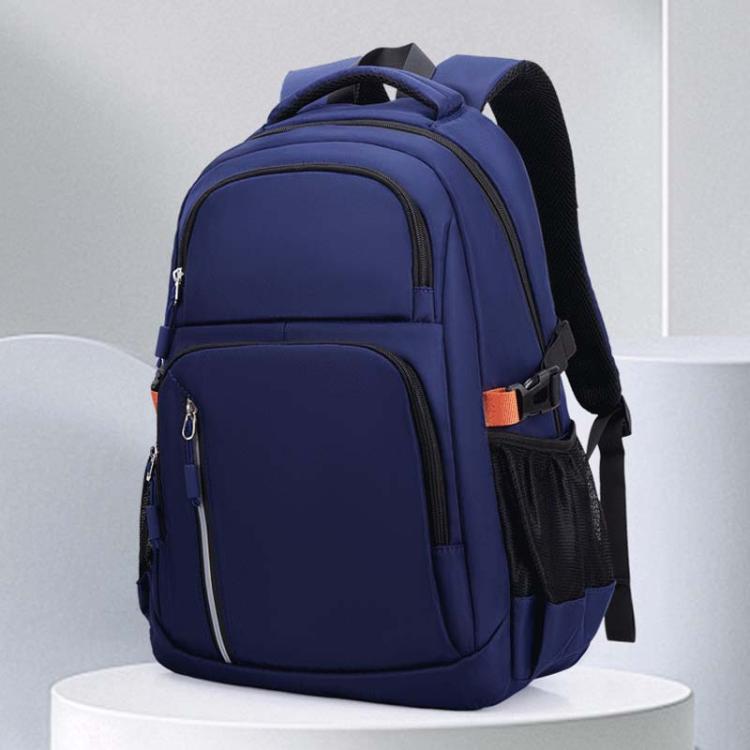 SKV B23344 Men Large Capacity Business Laptop Backpack Outdoor Traveling Double Shoulder Bag(Blue)