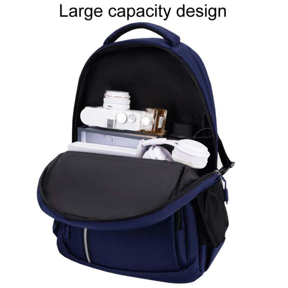 SKV B23344 Men Large Capacity Business Laptop Backpack Outdoor Traveling Double Shoulder Bag(Blue)