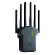 Urant U13 1200Mbps 2.4G/5G Dual Band WiFi Repeater Signal Amplifier EU Plug Black - Broadband Amplifiers by Urant | Online Shopping South Africa | PMC TechLife | Buy Now Pay Later Mobicred