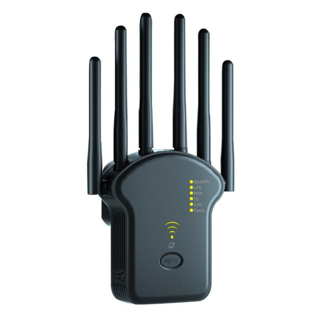 Urant U13 1200Mbps 2.4G/5G Dual Band WiFi Repeater Signal Amplifier EU Plug Black