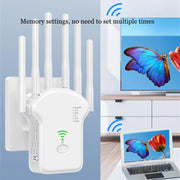 Urant U13 1200Mbps 2.4G/5G Dual Band WiFi Repeater Signal Amplifier US Plug White