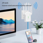 Urant U13 1200Mbps 2.4G/5G Dual Band WiFi Repeater Signal Amplifier US Plug White