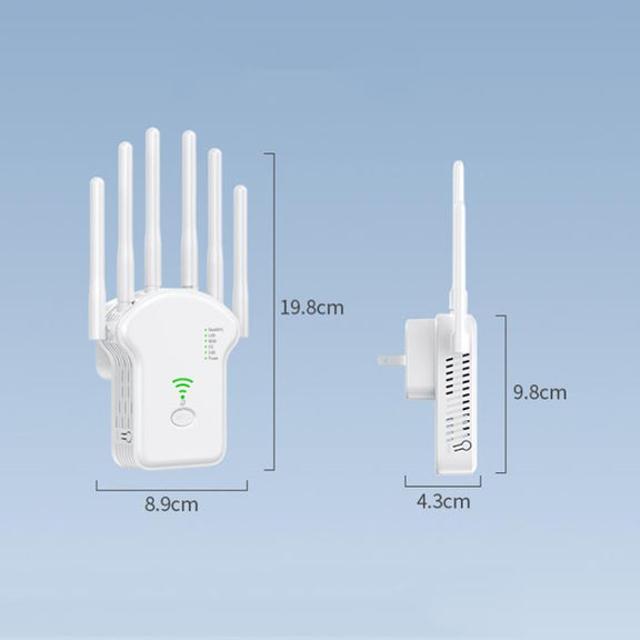Urant U13 1200Mbps 2.4G/5G Dual Band WiFi Repeater Signal Amplifier EU Plug Black