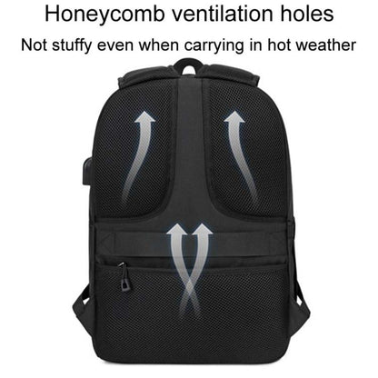 SKV B21071 Large Capacity Student School Bags Leisure Traveling Double Shoulder Laptop Backpack(Silver Gray) - Backpack by SKV | Online Shopping South Africa | PMC Jewellery | Buy Now Pay Later Mobicred