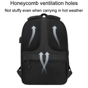 SKV B21071 Large Capacity Student School Bags Leisure Traveling Double Shoulder Laptop Backpack(Blue)