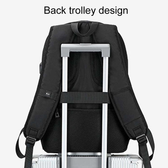 SKV B21071 Large Capacity Student School Bags Leisure Traveling Double Shoulder Laptop Backpack(Blue)