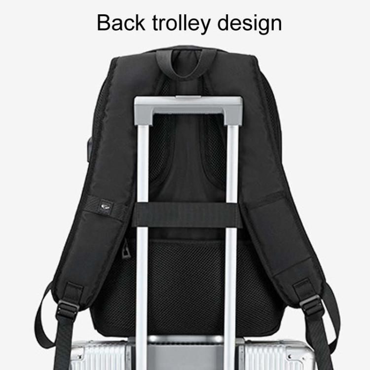 SKV B21071 Large Capacity Student School Bags Leisure Traveling Double Shoulder Laptop Backpack(Blue)