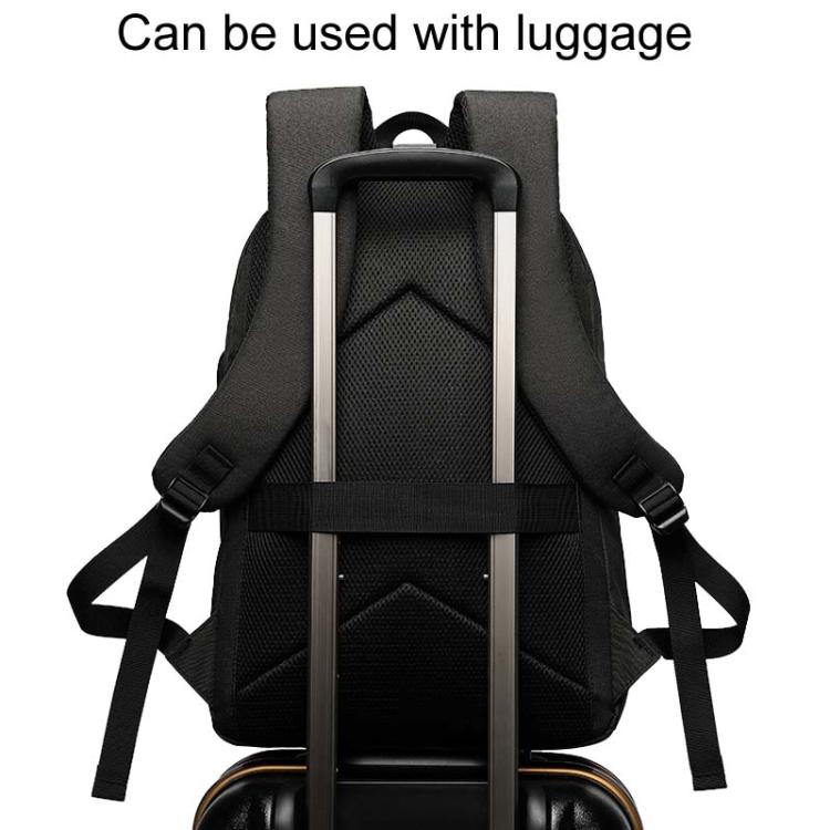 SKV B20537 Lightweight Traveling Double Shoulder Bag Large Capacity Laptop Backpack(Black)