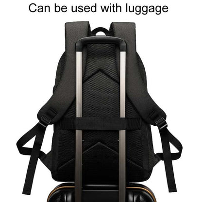 SKV B20537 Lightweight Traveling Double Shoulder Bag Large Capacity Laptop Backpack(Light Gray) - Backpack by SKV | Online Shopping South Africa | PMC Jewellery | Buy Now Pay Later Mobicred