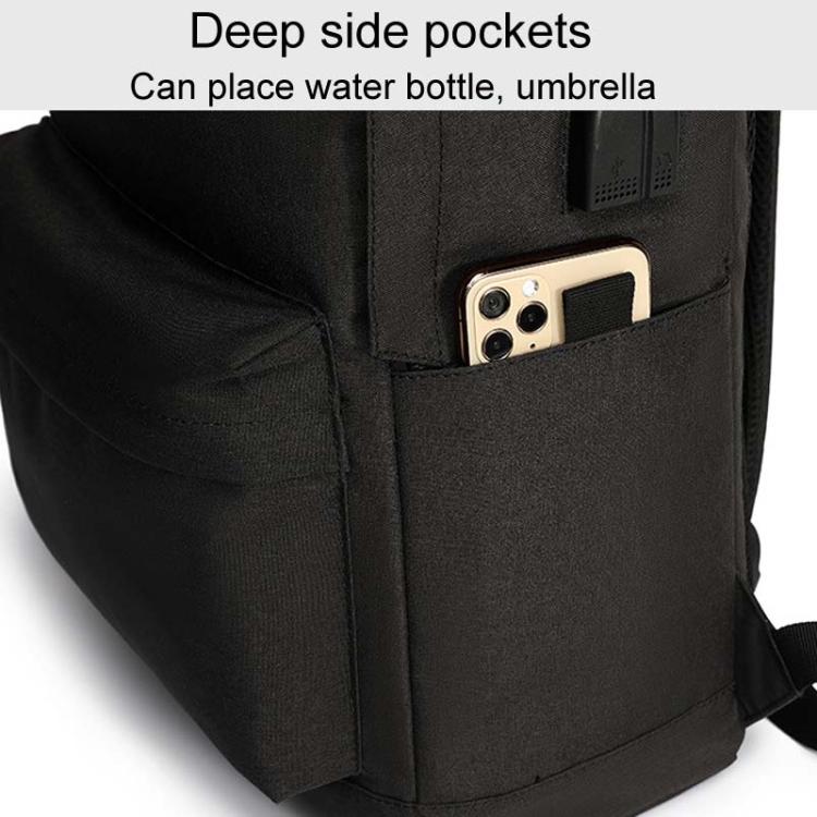 SKV B20537 Lightweight Traveling Double Shoulder Bag Large Capacity Laptop Backpack(Black)