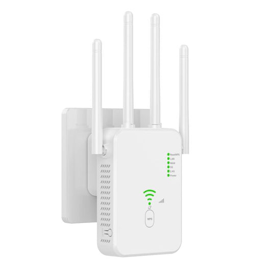 Urant U10 300Mbps 2.4G Wireless Repeater WiFi Signal Amplifier With 4 Antennas EU Plug White - free shipping - PMC Jewellery - Order now!
