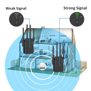 Urant U10 300Mbps 2.4G Wireless Repeater WiFi Signal Amplifier With 4 Antennas US Plug White