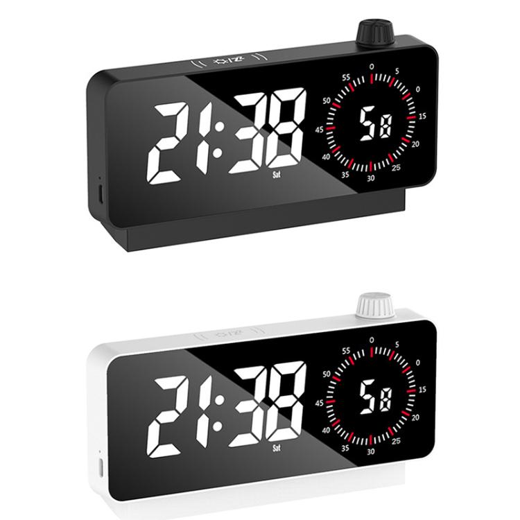Multi-Functional LED Screen Mirror Charging Alarm Clock Reminder Visual Timer(Black) - Alarm Clocks by PMc TechLife | Online Shopping South Africa | PMc TechLife | Buy Now Pay Later Mobicred