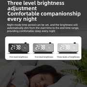 Multi-Functional LED Screen Mirror Charging Alarm Clock Reminder Visual Timer(Black)
