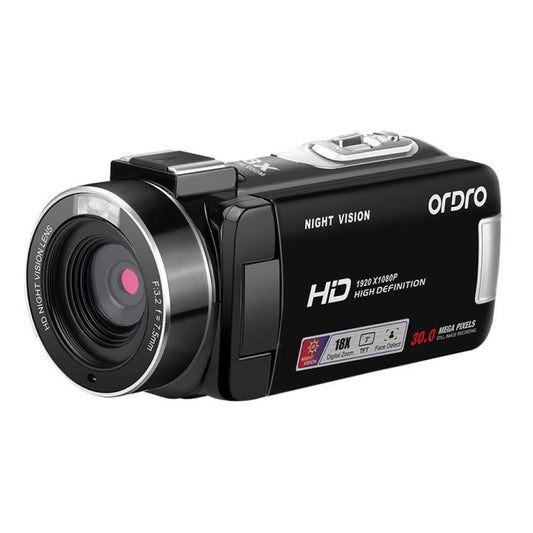 Ordro 1080P 30fps HD Night Vision Infrared Digital Camera(Black) - free shipping - PMC Jewellery - Order now!