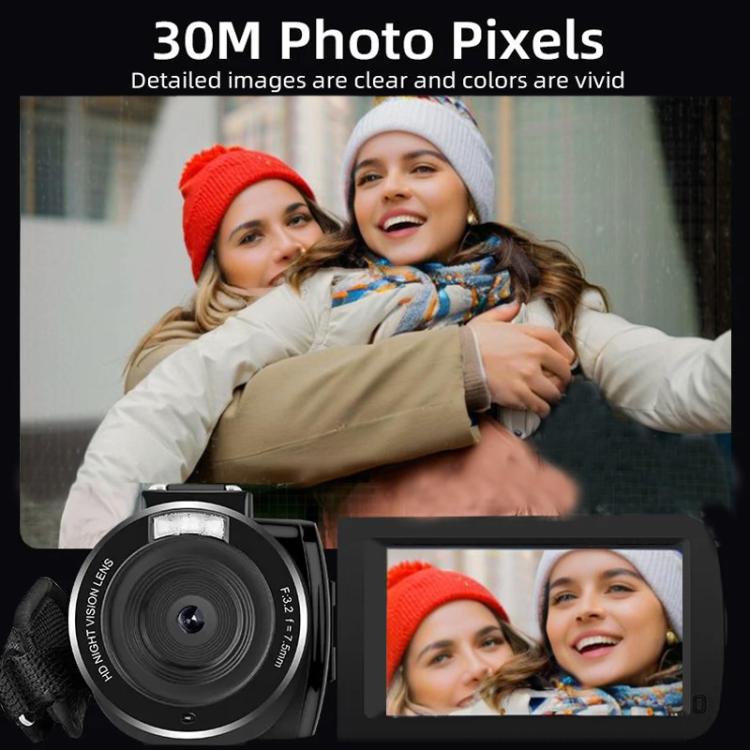 Ordro 1080P 30fps HD Night Vision Infrared Digital Camera(Black) - free shipping - PMC Jewellery - Order now!