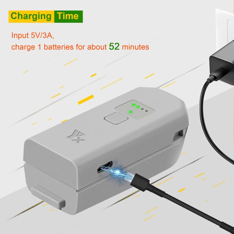 For DJI Neo Drone YX Battery Charger USB-C/Type-C Port Battery Manager(Gray)