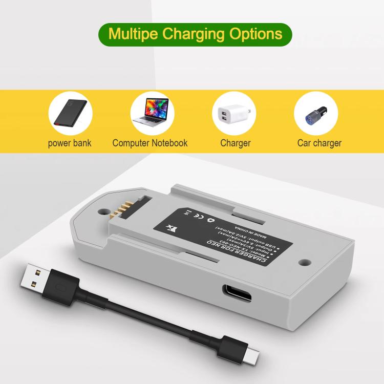 For DJI Neo Drone YX Battery Charger USB-C/Type-C Port Battery Manager(Gray) - free shipping - PMC Jewellery - Order now!