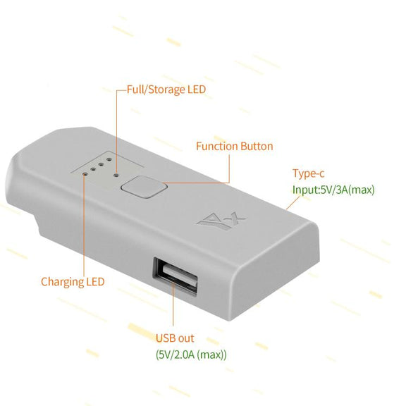 For DJI Neo Drone YX Battery Charger USB-C/Type-C Port Battery Manager(Gray)