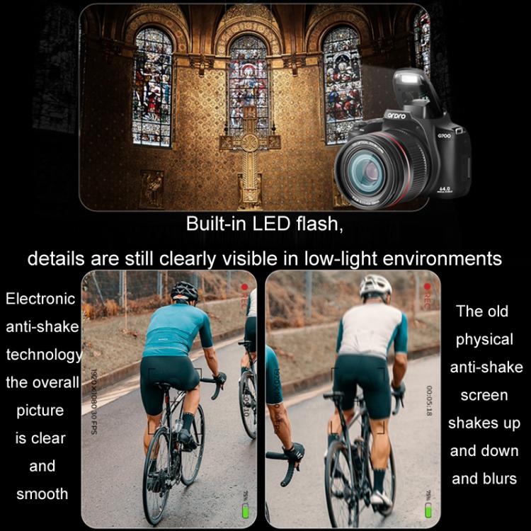 Ordro 4K Ultra HD Rotating Screen Optical Zoom Digital Camera - free shipping - PMC Jewellery - Order now!