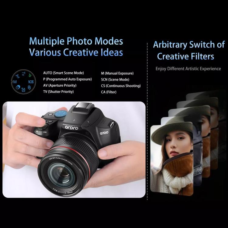 Ordro 4K Ultra HD Rotating Screen Optical Zoom Digital Camera - free shipping - PMC Jewellery - Order now!