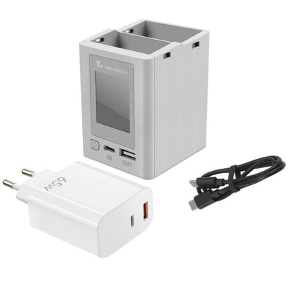 For DJI Mini 4 Pro / Mini 3 Pro / Mini 3 YX Color Screen Dual-way Charger Battery Manager With 65W EU Plug - free shipping - PMC Jewellery - Order now!