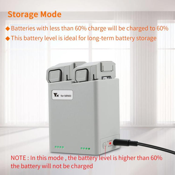 For DJI Mini 4 Pro / Mini 3 Pro / Mini 3 YX  Dual-Way Charger Battery Manager With 35W EU Plug