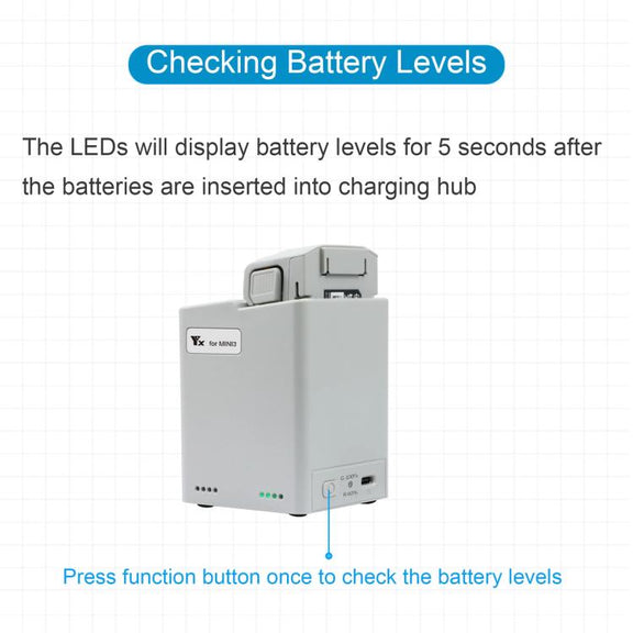 For DJI Mini 4 Pro / Mini 3 Pro / Mini 3 YX  Dual-Way Charger Battery Manager With 35W US Plug