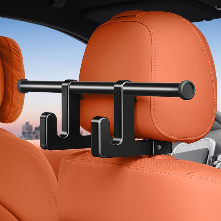 Universal Car Seat Back Double Hooks Umbrella Clothing Storage Rack(Black) - Auto Fastener & Clips by PMC TechLife | Online Shopping South Africa | PMC TechLife | Buy Now Pay Later Mobicred