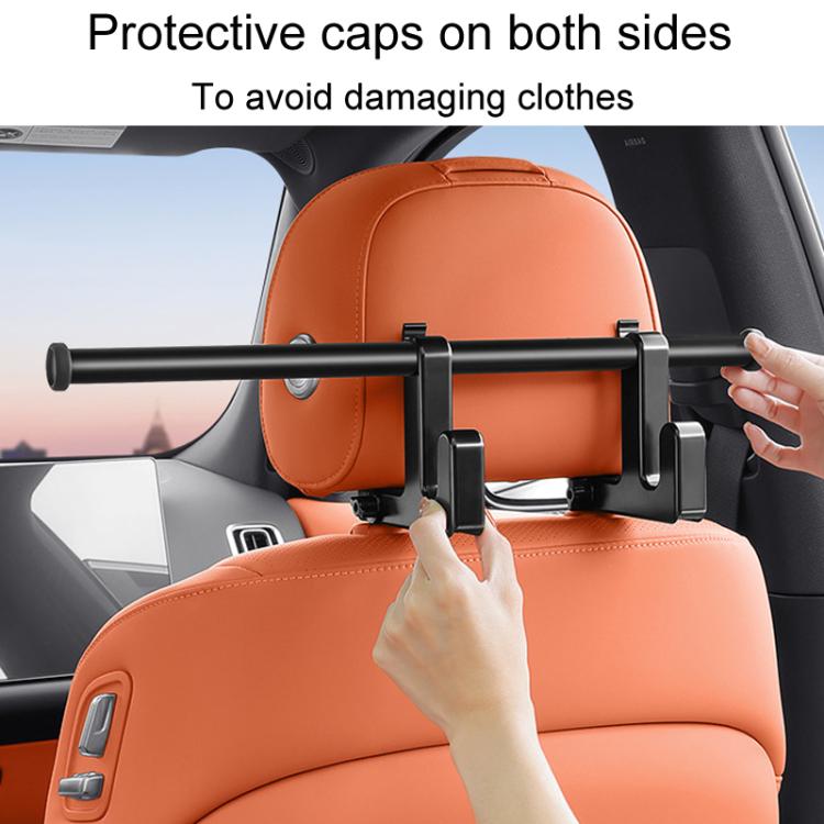 Universal Car Seat Back Double Hooks Umbrella Clothing Storage Rack(Black) - Auto Fastener & Clips by PMC TechLife | Online Shopping South Africa | PMC TechLife | Buy Now Pay Later Mobicred